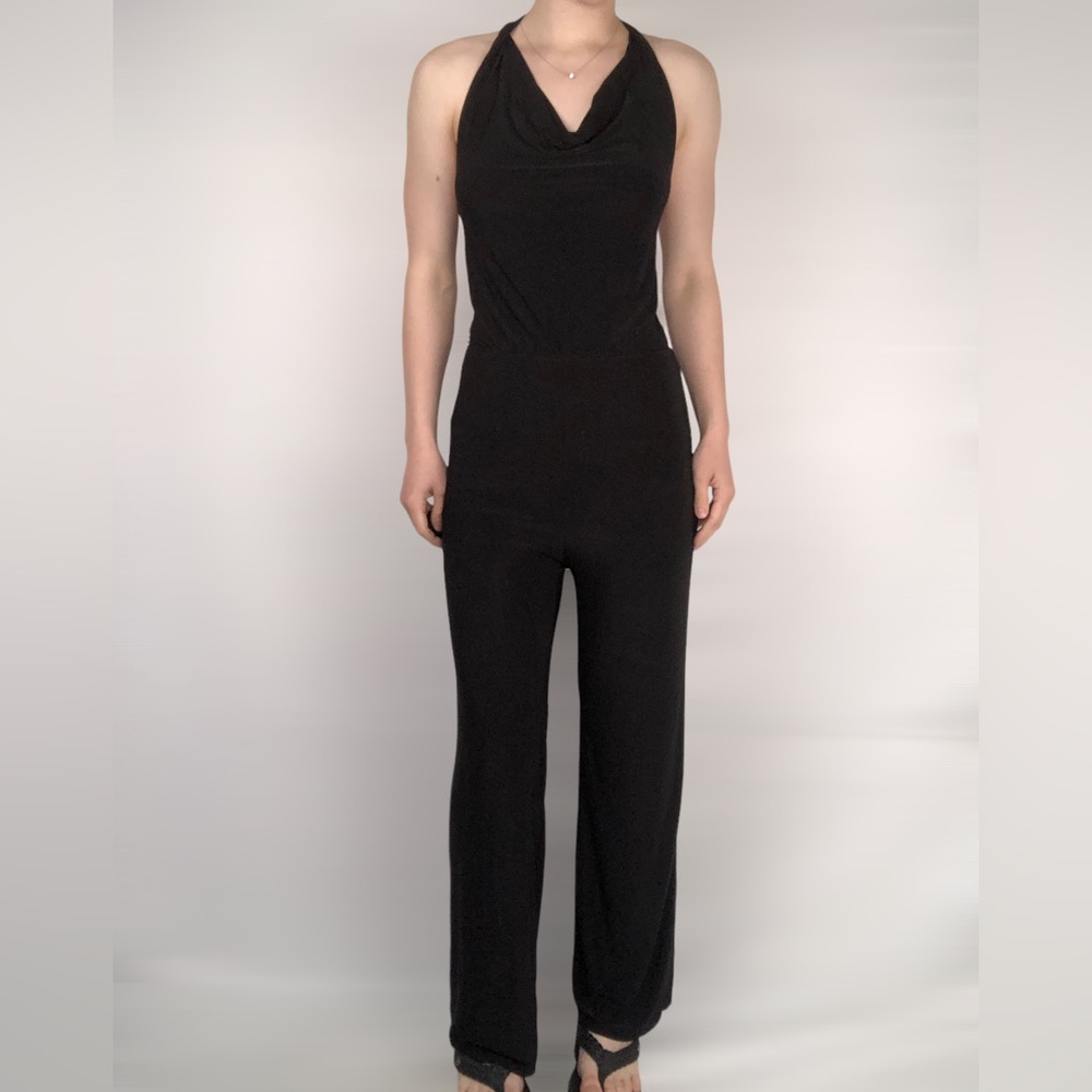 BOGO FREE 21 Saints Halter Backless Wide Leg Jumpsuit